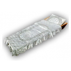 Ритуальный комплект Элегия, серебро (покрывало+подушка)