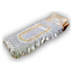 Ритуальный комплект Элегия, золото (покрывало+подушка)