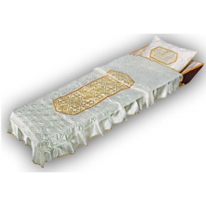 Ритуальный комплект в гроб Ладья, золото (покрывало+подушка)