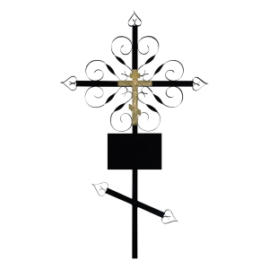 Крест на могилу "Завитушка"